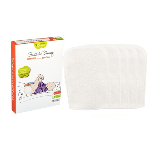 Les Tendances D'emma Gants Lingette Bébé : 5 Gants De Change