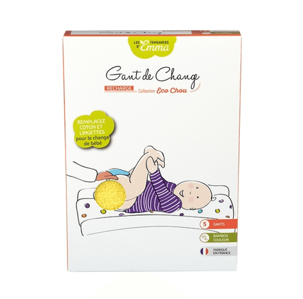 Les Tendances D'emma Gants Lingette Bébé : 5 Gants De Change