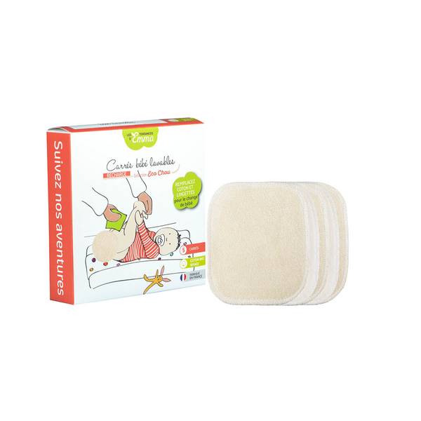 les tendances d'emma 5 lingettes lavables bébé