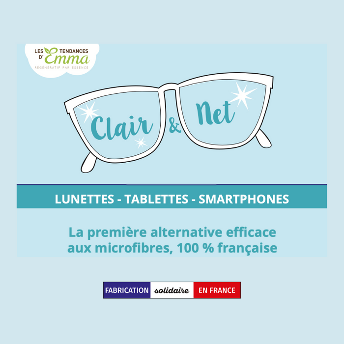Les Tendances D'emma Lingettes Lunette écologiques Clair Et Net