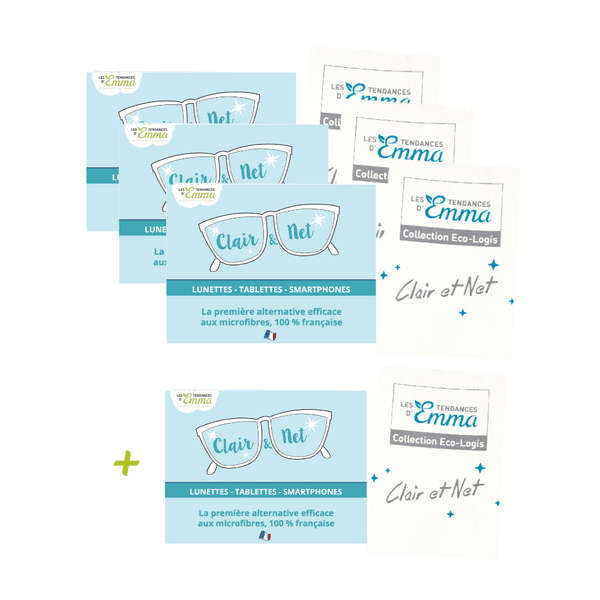 les tendances d'emma Lot de 4 Clair et Net ( 3 + 1 offert)