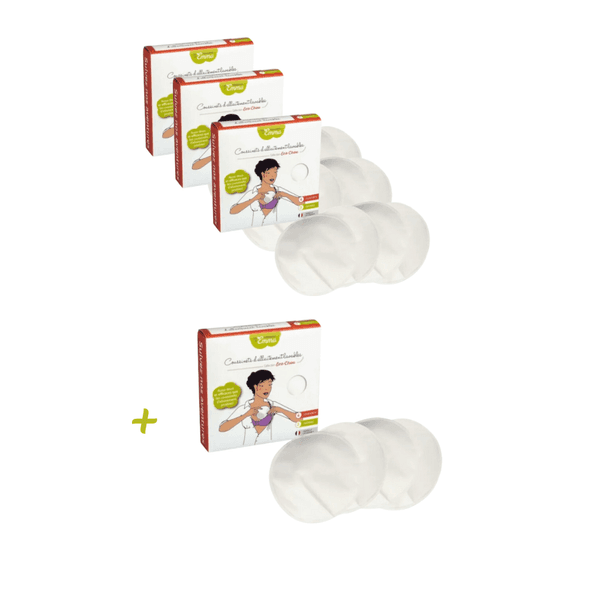 les tendances d'emma Lot de 4 Coussinets d'allaitement lavables (3 + 1 offert)