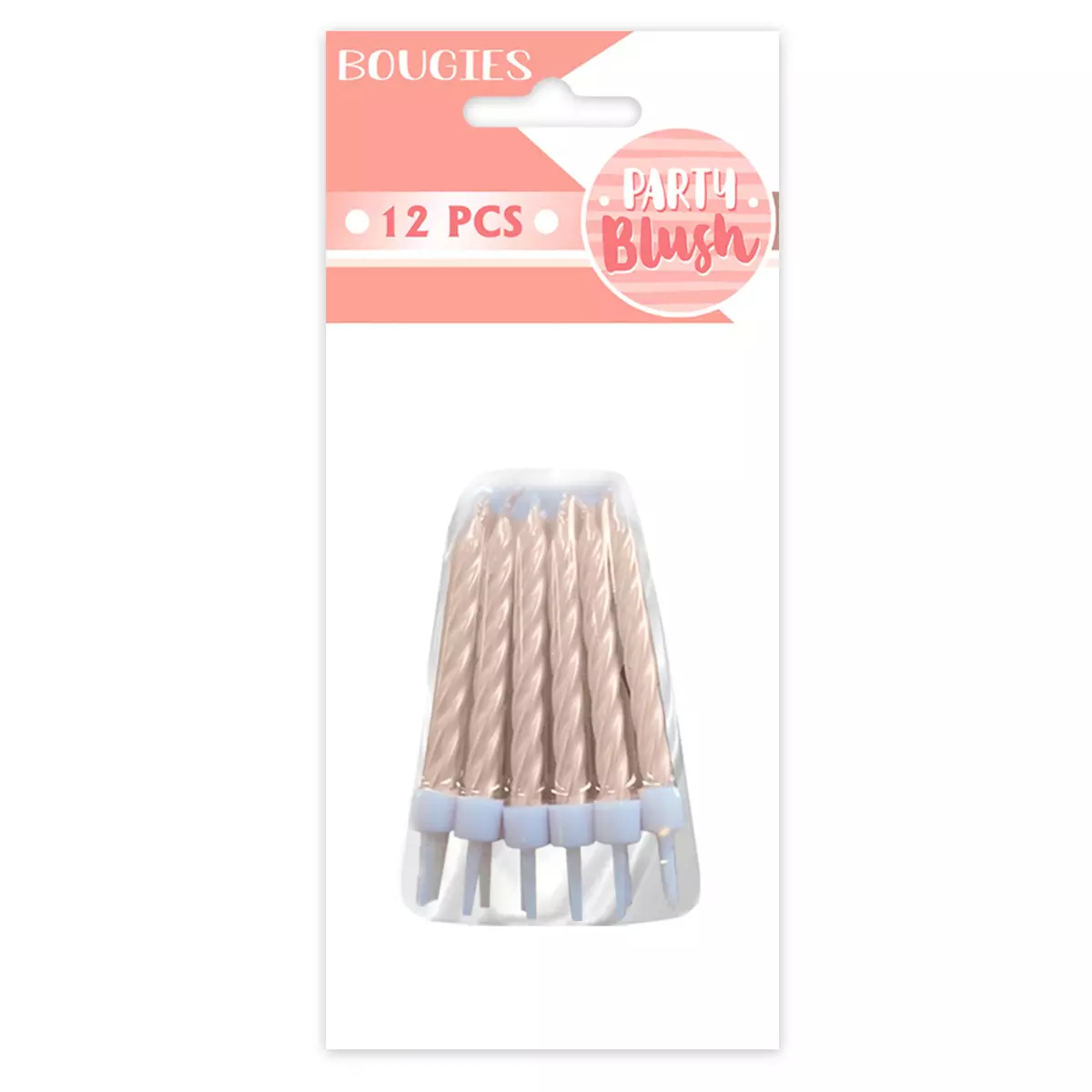 Les Trésors De Lily 12 Bougies 'Party Blush' Rosé 5 Cm [A0767]