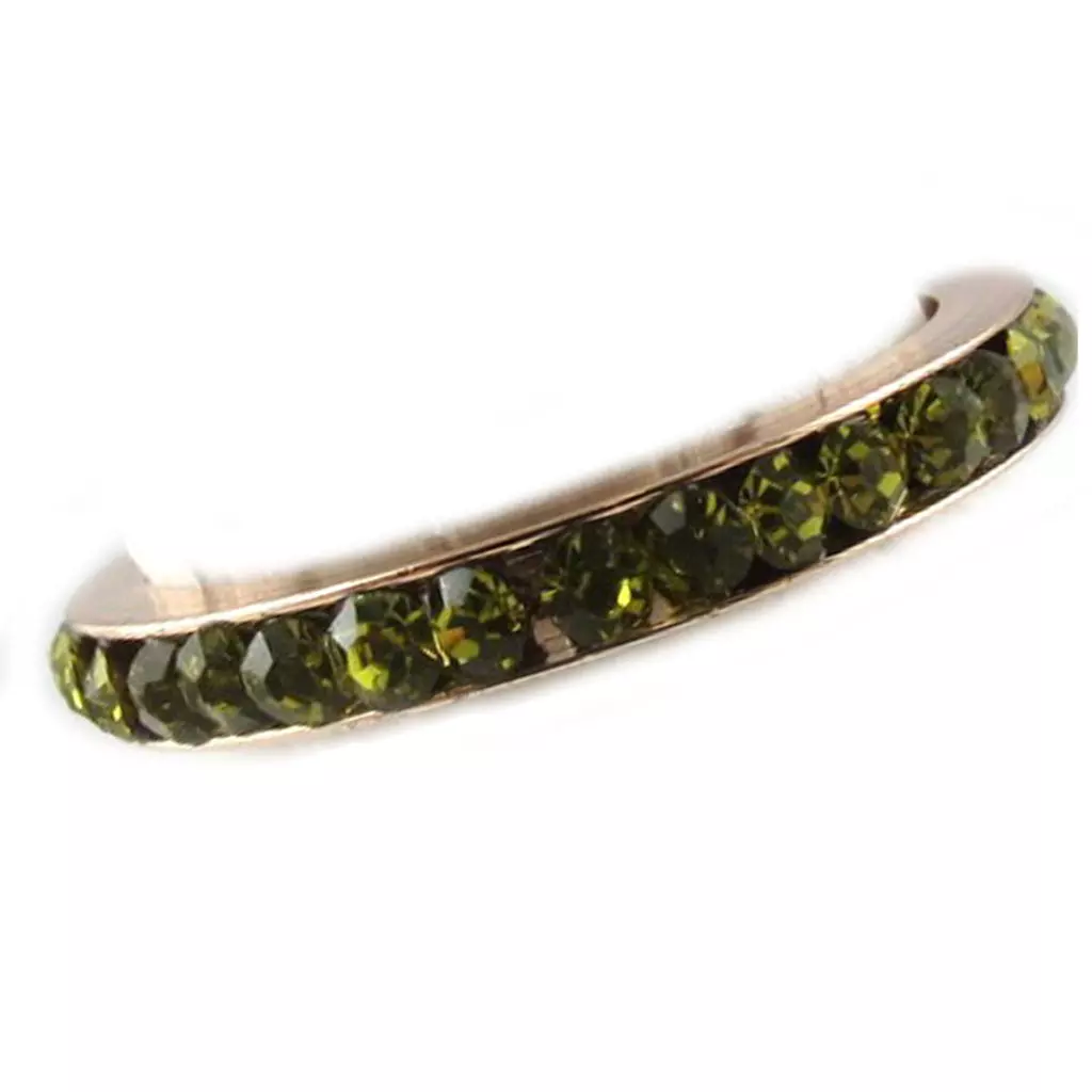 Les Trésors De Lily 2 Alliances Cristal 'Sissi' Vert Blanc [K8087]