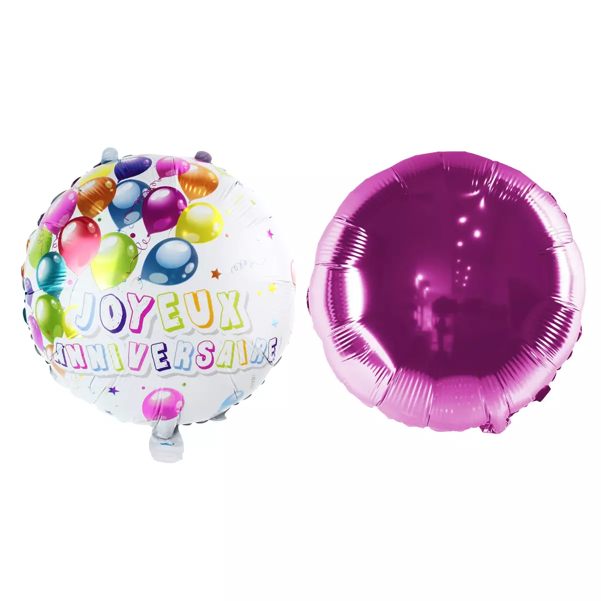 les trésors de lily 2 ballons métalliques 'Joyeux Anniversaire' rose multicolore 45 cm [Q1682]