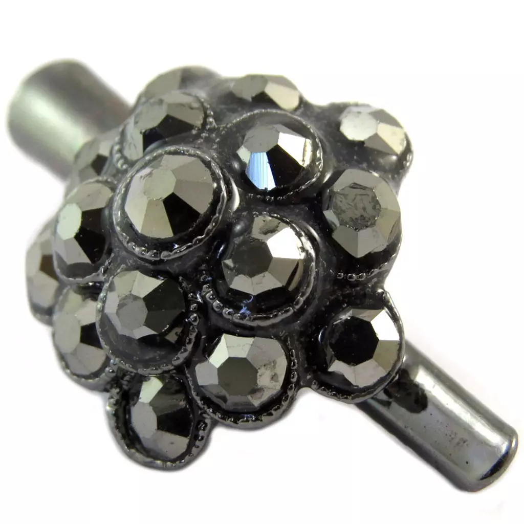 Les Trésors De Lily 2 Barrettes / Pinces Pélican 'Sissi' Gris (fleurs) 35x20 Mm [P6275]