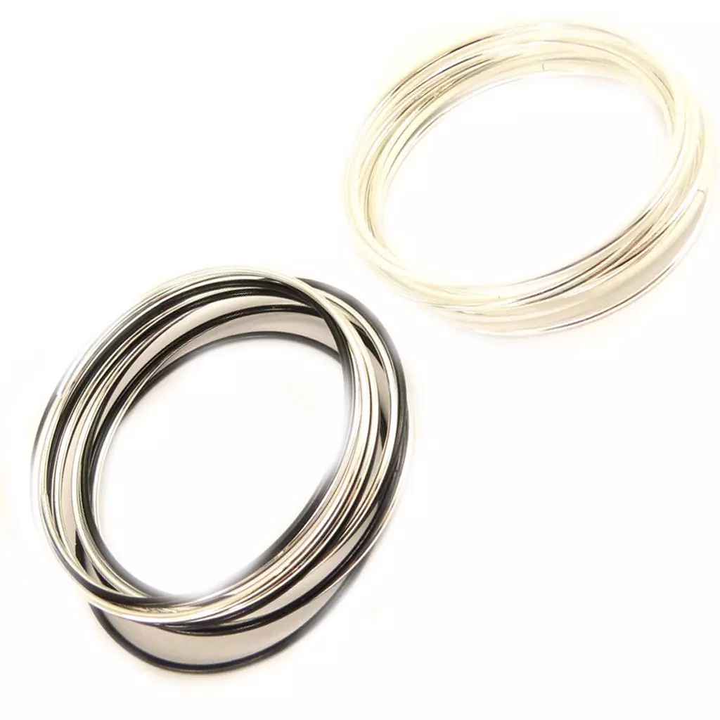 Les Trésors De Lily 2 Bracelets 'Chorégraphie' Noir Blanc [L5250]