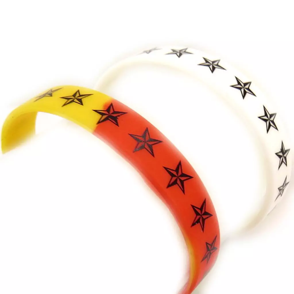 Les Trésors De Lily 2 Bracelets Silicone 'Etoiles' Tutti Frutti [K9481]