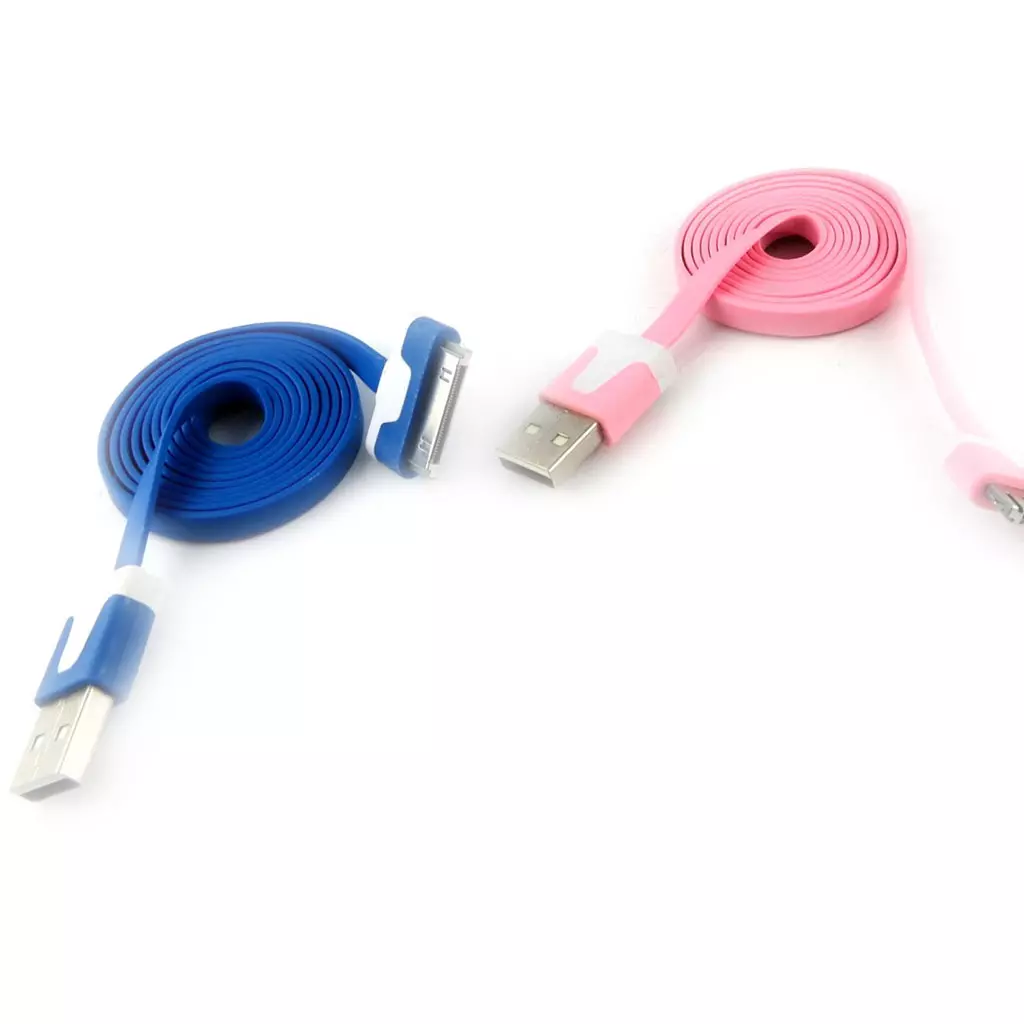 les trésors de lily 2 cables USB 'Coloriage' iphone ipad (bleu rose) [K9279]