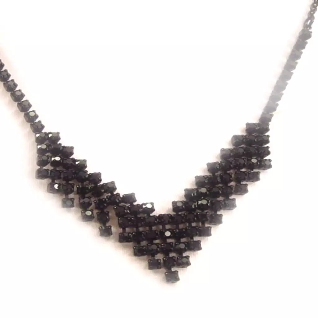 Les Trésors De Lily 2 Colliers Créateur 'Sissi' Rouge Noir [K7268]