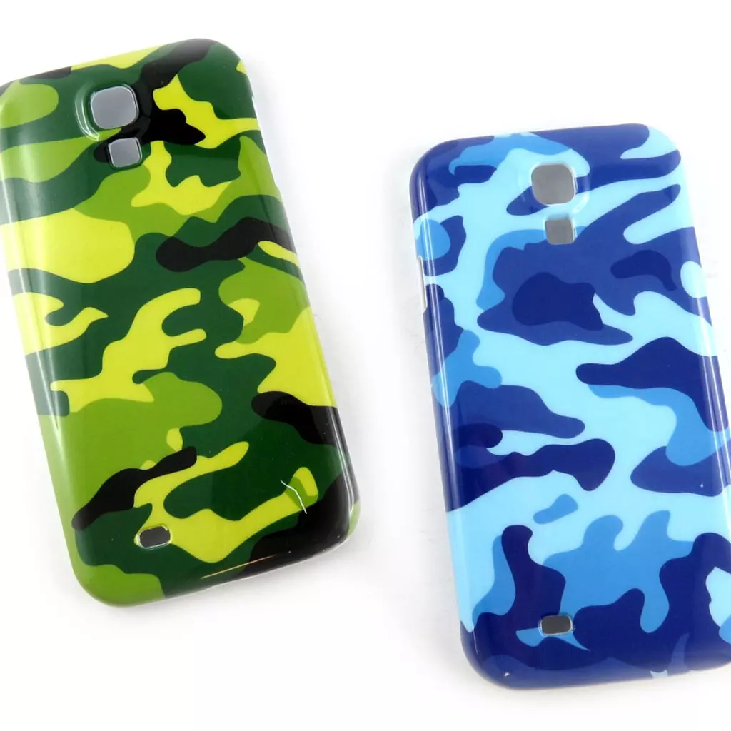 Les Trésors De Lily 2 Coques Créateur 'Camouflage' Samsung S4 I9500 (vert Bleu) [K8516]
