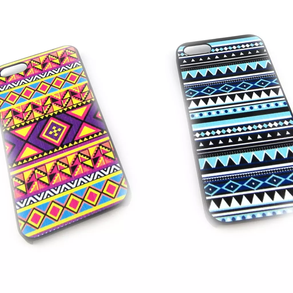 les trésors de lily 2 coques créateur 'Maya' Iphone 5 (violet bleu) [K8517]