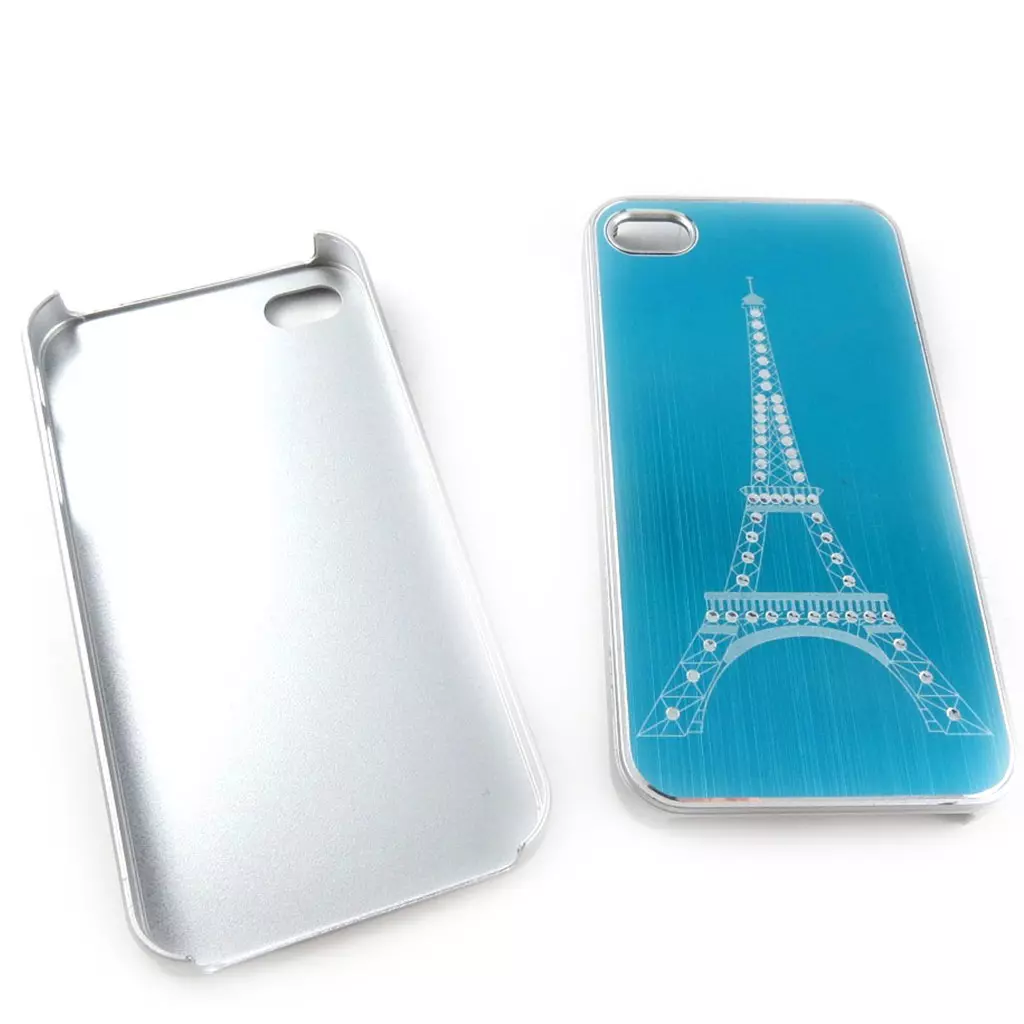 Les Trésors De Lily 2 Coques Créateur 'Tour Eiffel' Iphone 4 4S (bleu Turquoise) [K9298]