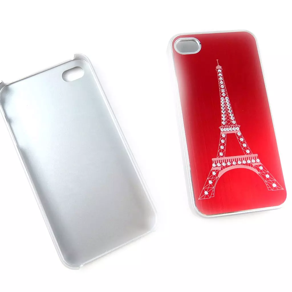 Les Trésors De Lily 2 Coques Créateur 'Tour Eiffel' Iphone 4 4S (noir Rouge) [K9296]