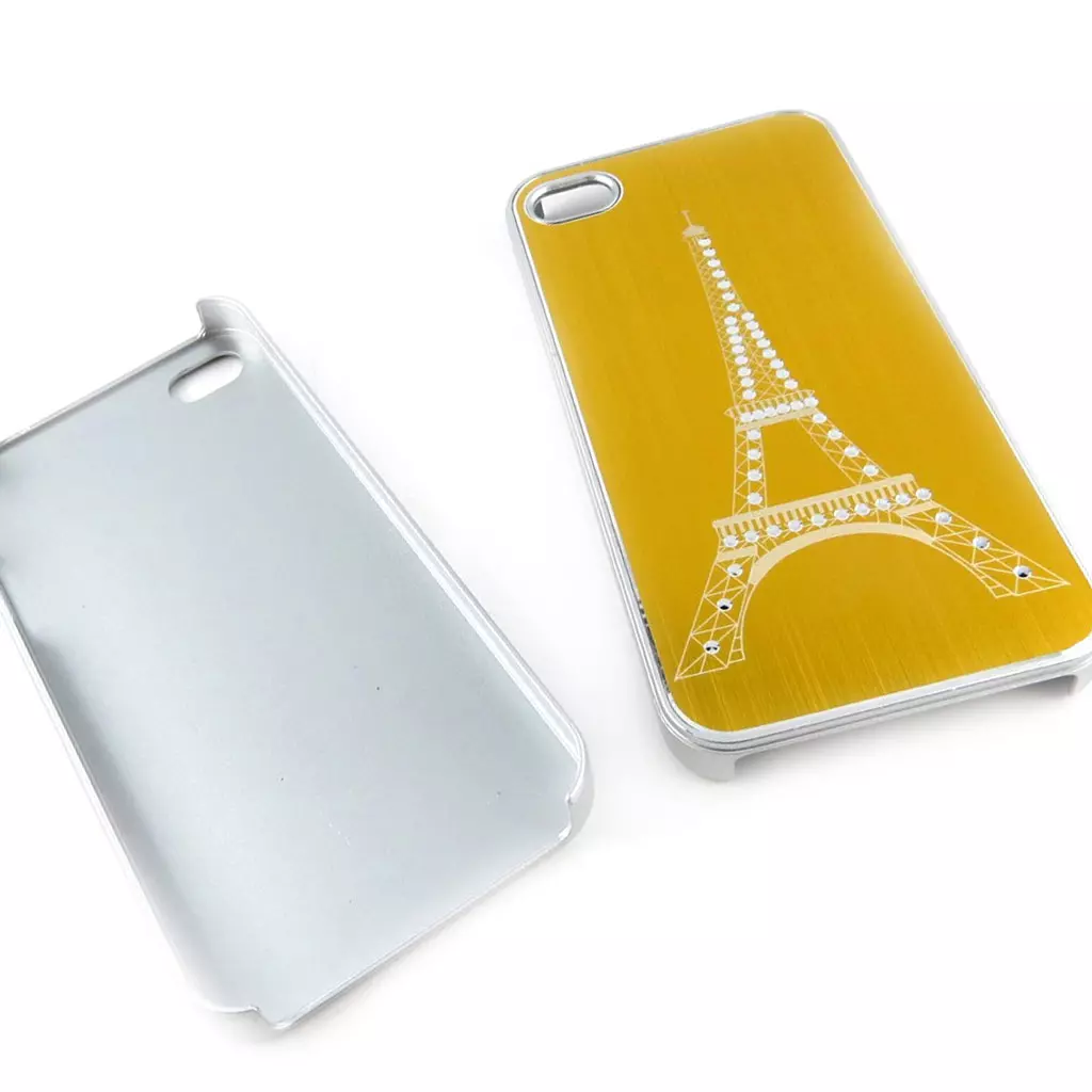 Les Trésors De Lily 2 Coques Créateur 'Tour Eiffel' Iphone 4 4S (violet Doré) [K8513]