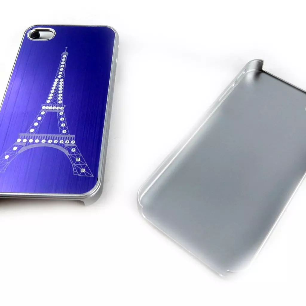 Les Trésors De Lily 2 Coques Créateur 'Tour Eiffel' Iphone 4 4S (violet Vert) [K7493]