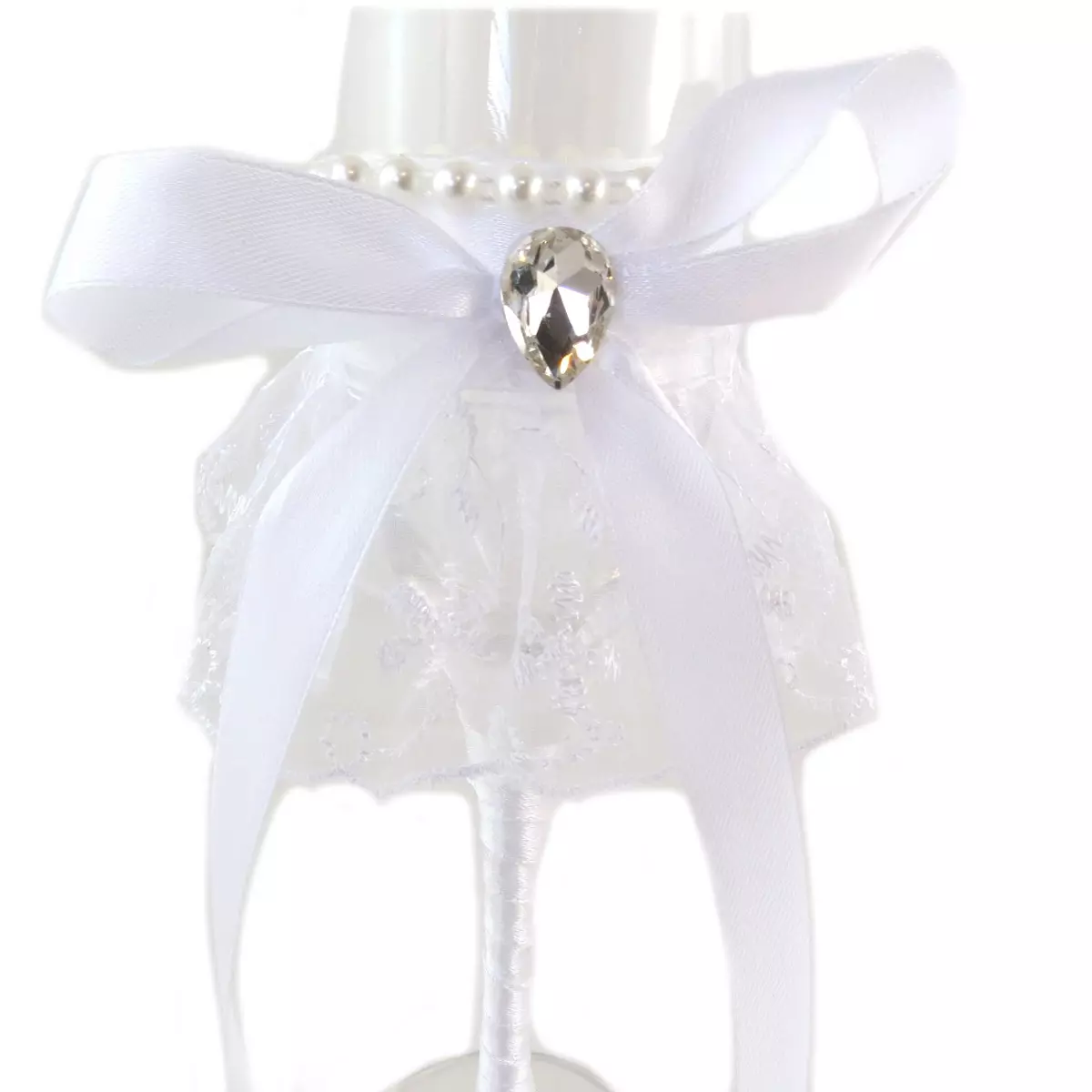 Les Trésors De Lily 2 Coupes Flutes à Champagne 'Mariage' Blanc Noir 22 Cm [Q0227]