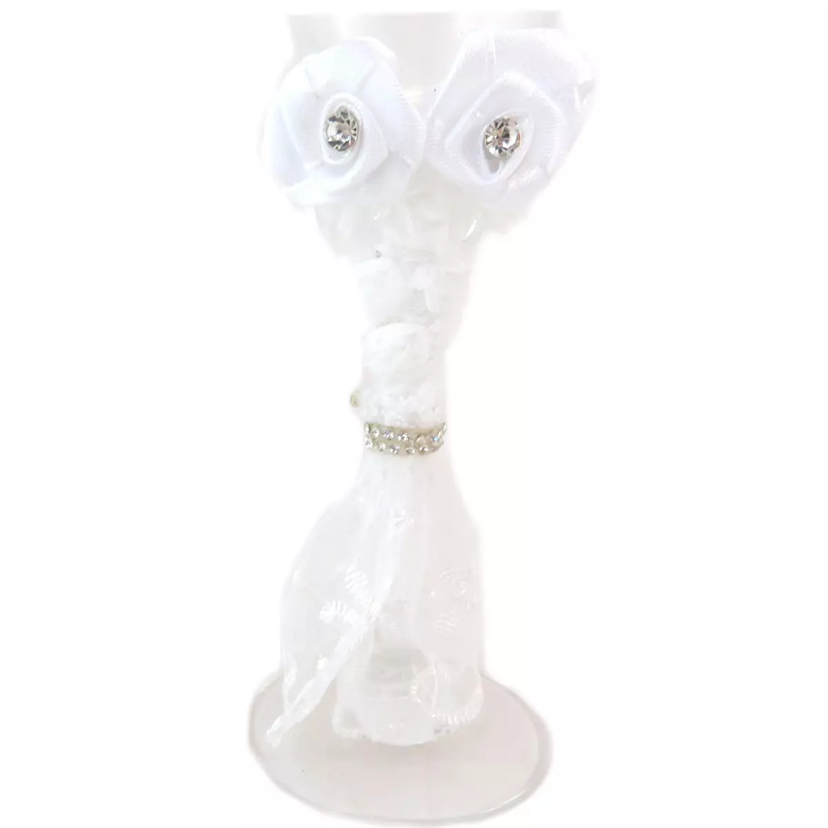 Les Trésors De Lily 2 Coupes Flutes à Champagne 'Mariage' Blanc Noir 22 Cm [Q0224]