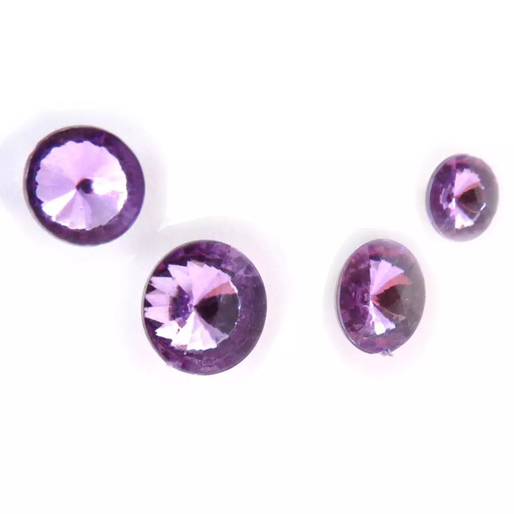 Les Trésors De Lily 2 Paires De Boucles 'Cristal' Violet [J6203]