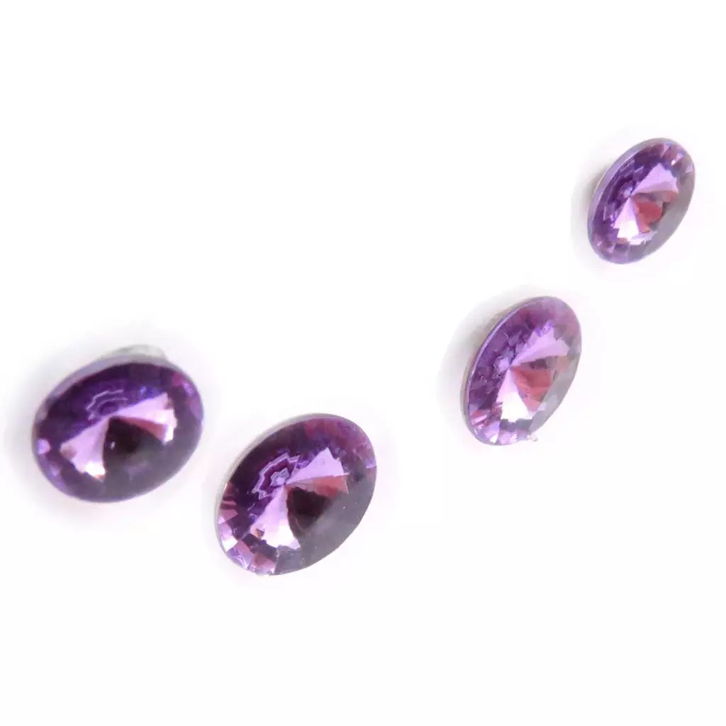 Les Trésors De Lily 2 Paires De Boucles 'Cristal' Violet [J6203]