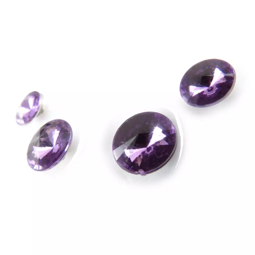 Les Trésors De Lily 2 Paires De Boucles 'Cristal' Violet [J6203]