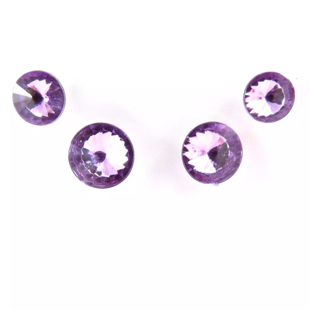 les trésors de lily 2 paires de boucles 'Cristal' violet [J6203]