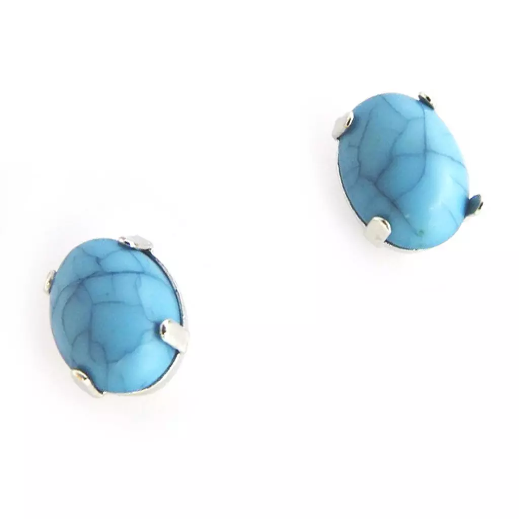 Les Trésors De Lily 2 Paires De Boucles 'Mineralia' Bleu [N3720]