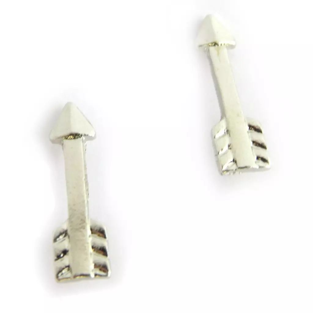 Les Trésors De Lily 2 Paires De Boucles 'Navajos' Argenté (flèches) [N3723]