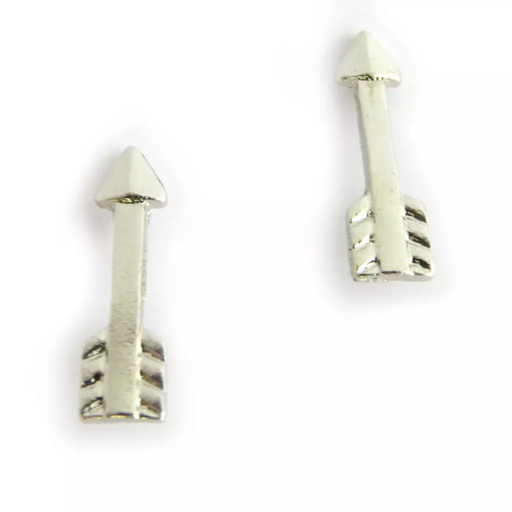 Les Trésors De Lily 2 Paires De Boucles 'Navajos' Argenté (flèches) [N3723]