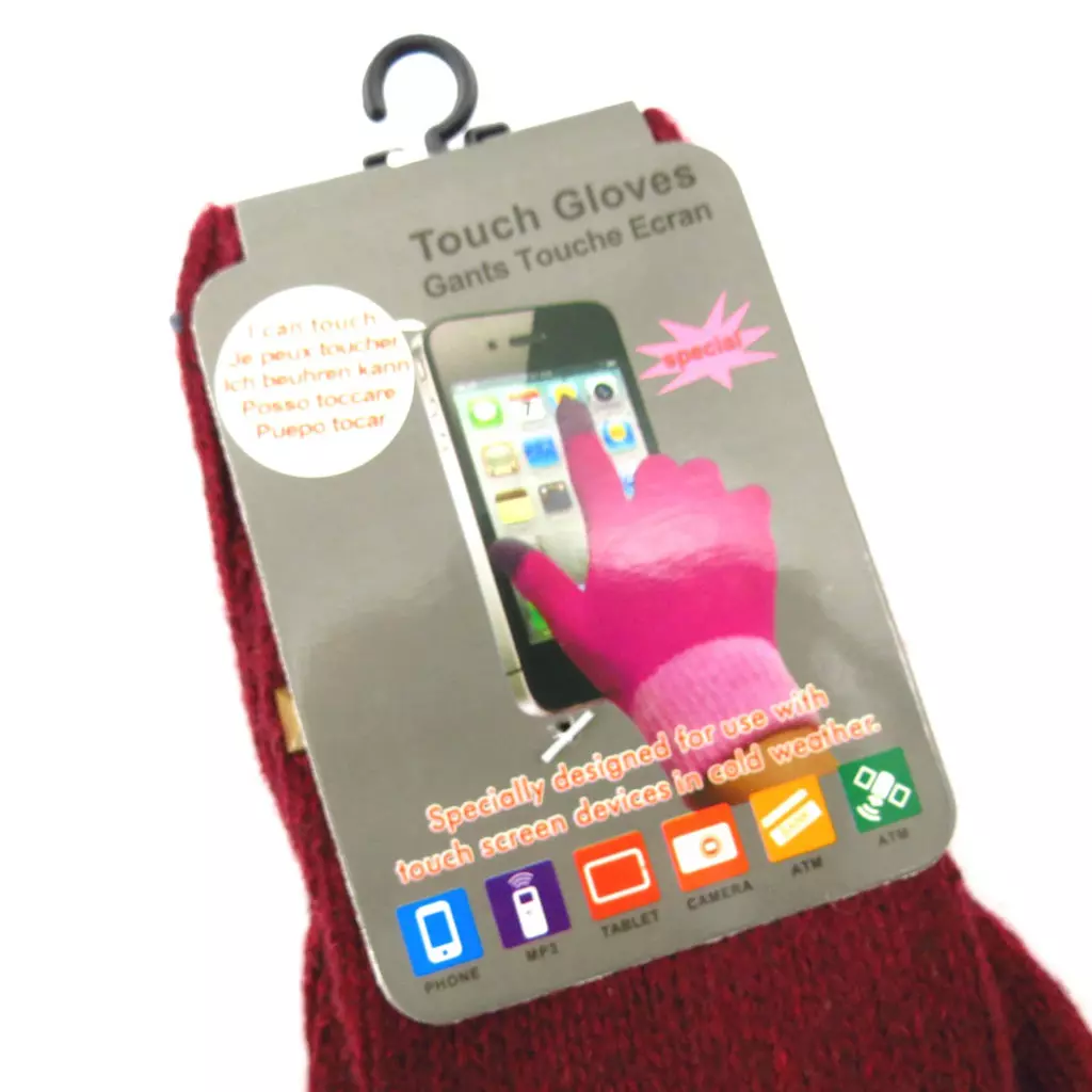 Les Trésors De Lily 2 Paires De Gants 'Indispensable' Taupe Bordeaux (écran Tactile) [K6771]