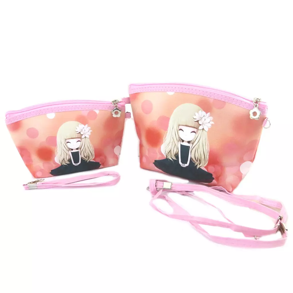 Les Trésors De Lily 2 Trousses à Maquillage Gigognes 'Vintage Mangas' Rose [P3527]