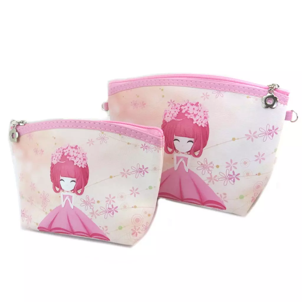 Les Trésors De Lily 2 Trousses à Maquillage Gigognes 'Vintage Mangas' Rose [P3526]