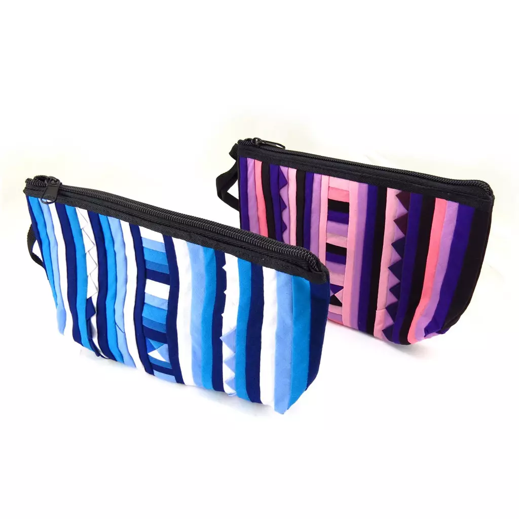 Les Trésors De Lily 2 Trousses à Maquillage 'Katmandou' Bleu Rose [K6503]