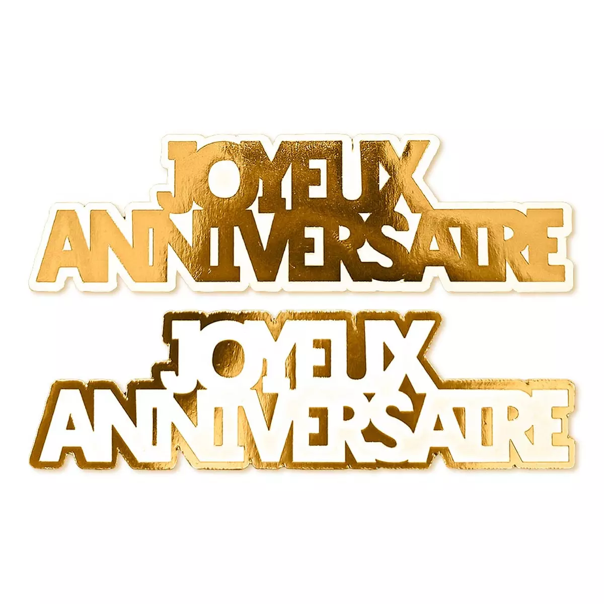 les trésors de lily 20 décors de table 'Joyeux Anniversaire' doré 12 cm (20 pièces) [A2746]