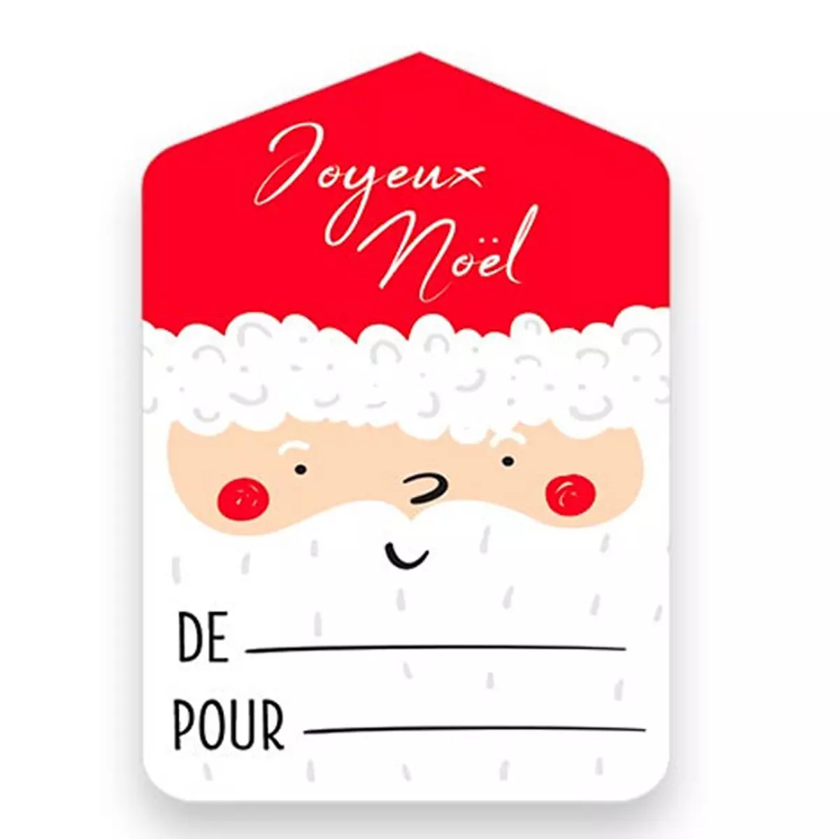 Les Trésors De Lily 24 étiquettes Adhésives Personnalisables 'Joyeux Noël' Père Noël Planche 19x13 Cm [A3553]