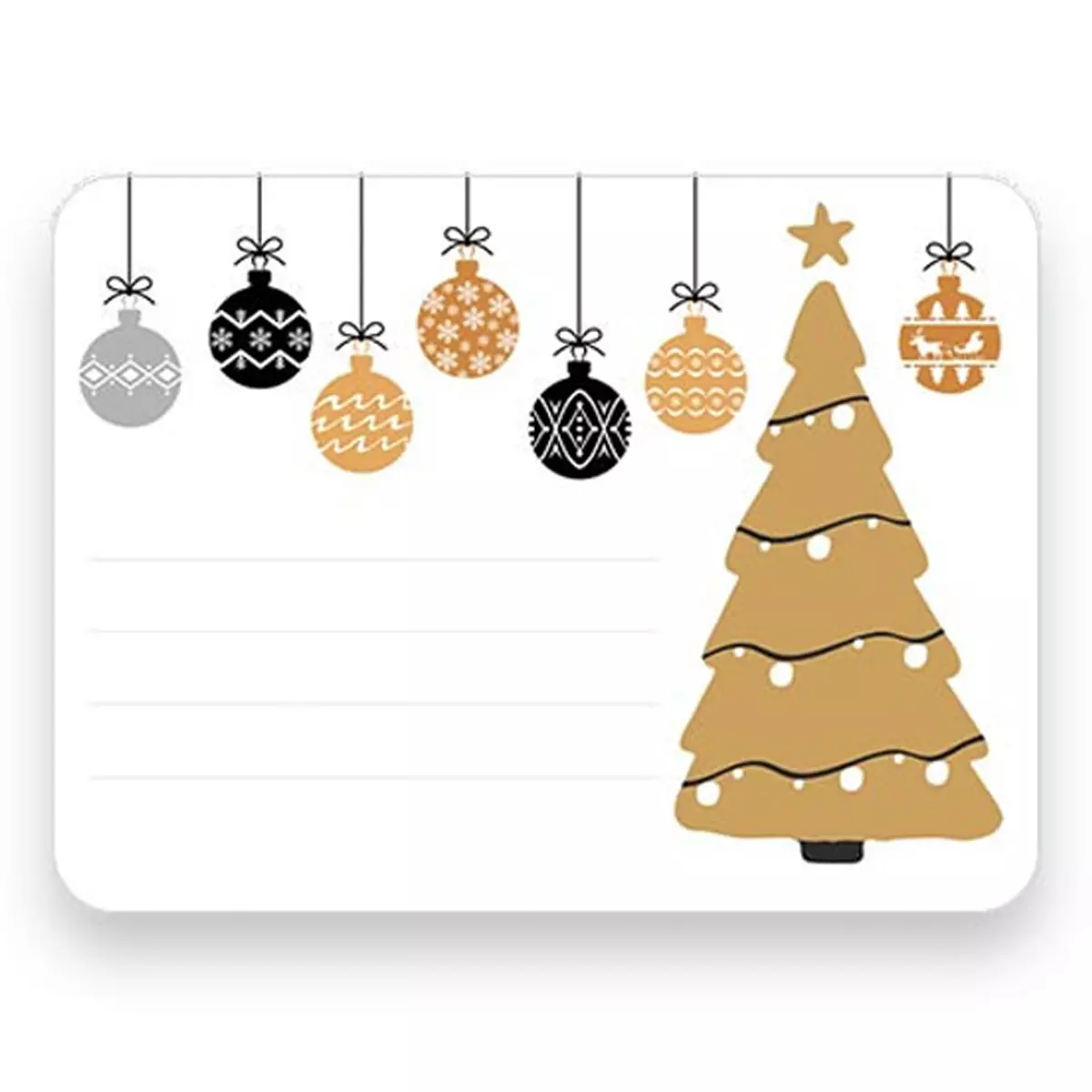 Les Trésors De Lily 24 étiquettes Adhésives Personnalisables 'Noël' Sapin Planche 19x13 Cm [A3552]