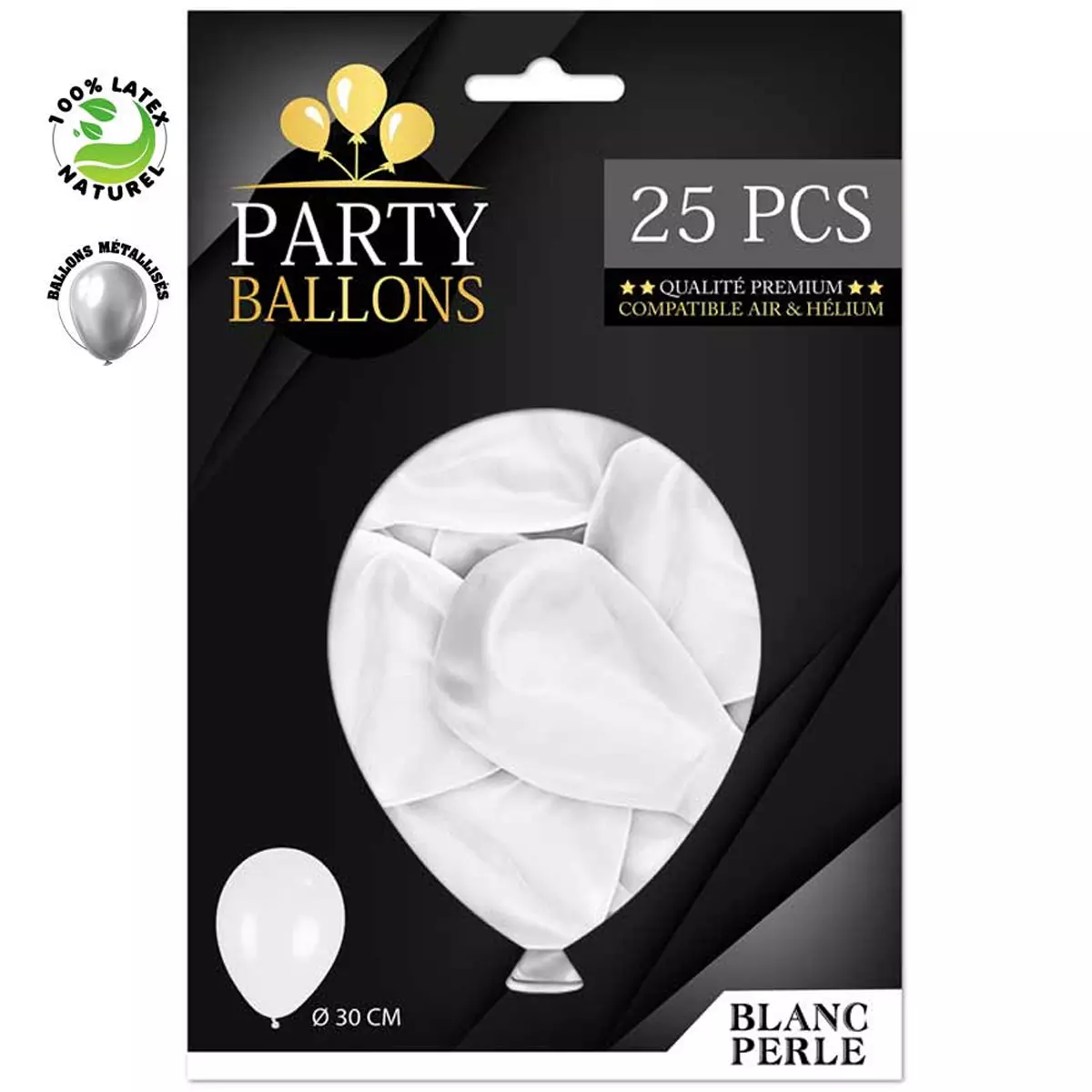 les trésors de lily 25 ballons métalliques latex 'Coloriage' blanc 30 cm [R0415]