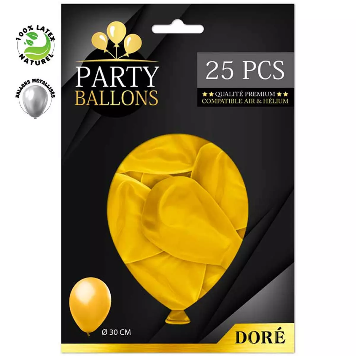 les trésors de lily 25 ballons métalliques latex 'Coloriage' doré 30 cm [R0421]