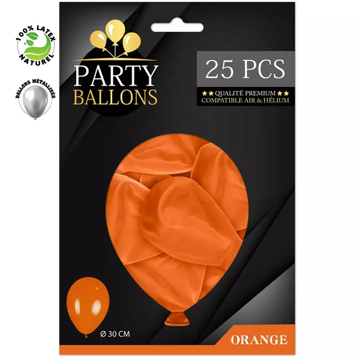les trésors de lily 25 ballons métalliques latex 'Coloriage' orange 30 cm [R0422]