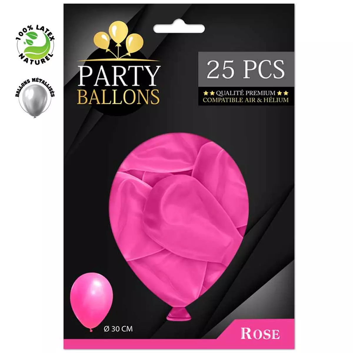 les trésors de lily 25 ballons métalliques latex 'Coloriage' rose 30 cm [R0425]