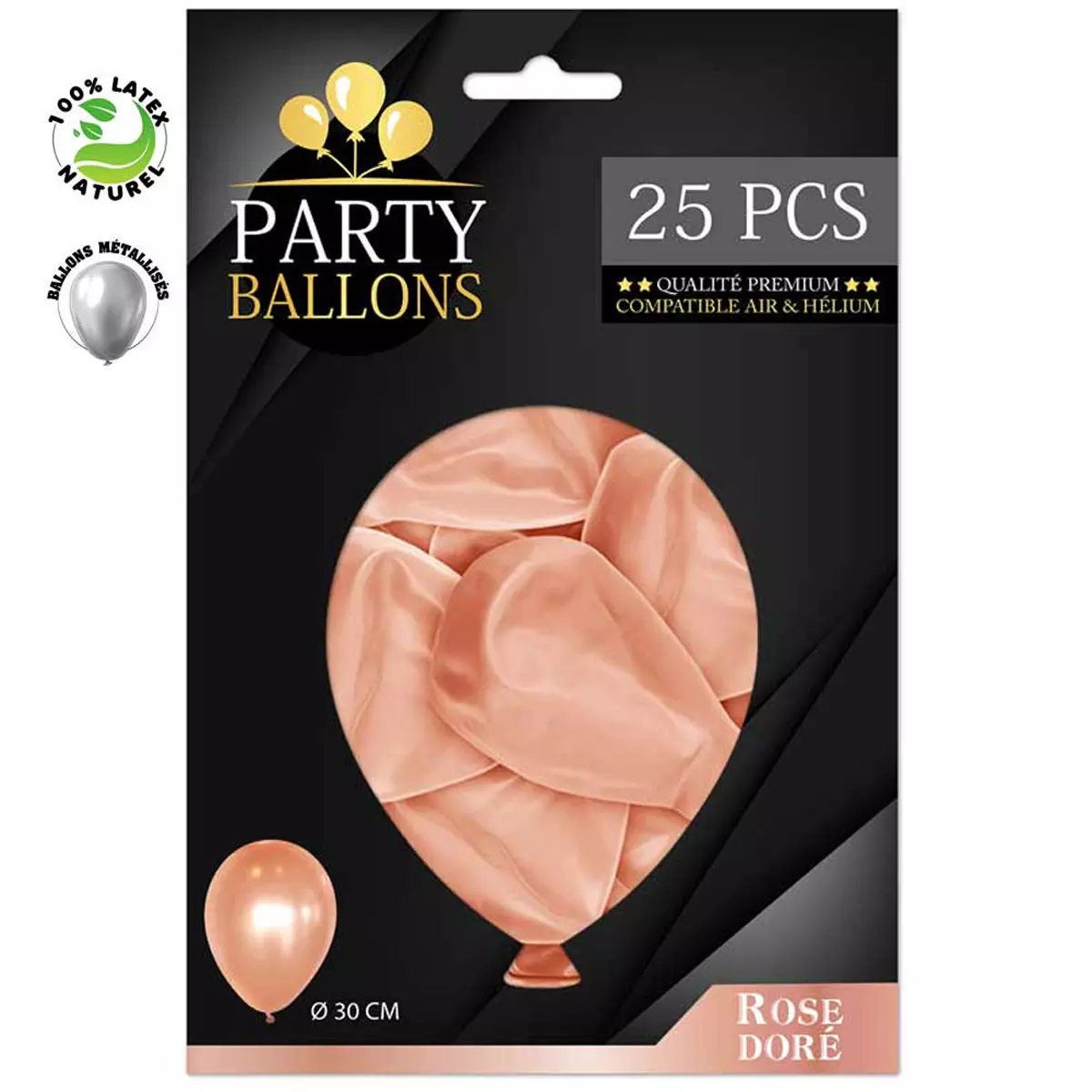 les trésors de lily 25 ballons métalliques latex 'Coloriage' rose gold 30 cm [R0424]