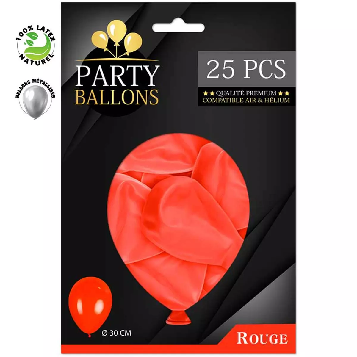 les trésors de lily 25 ballons métalliques latex 'Coloriage' rouge 30 cm [R0429]