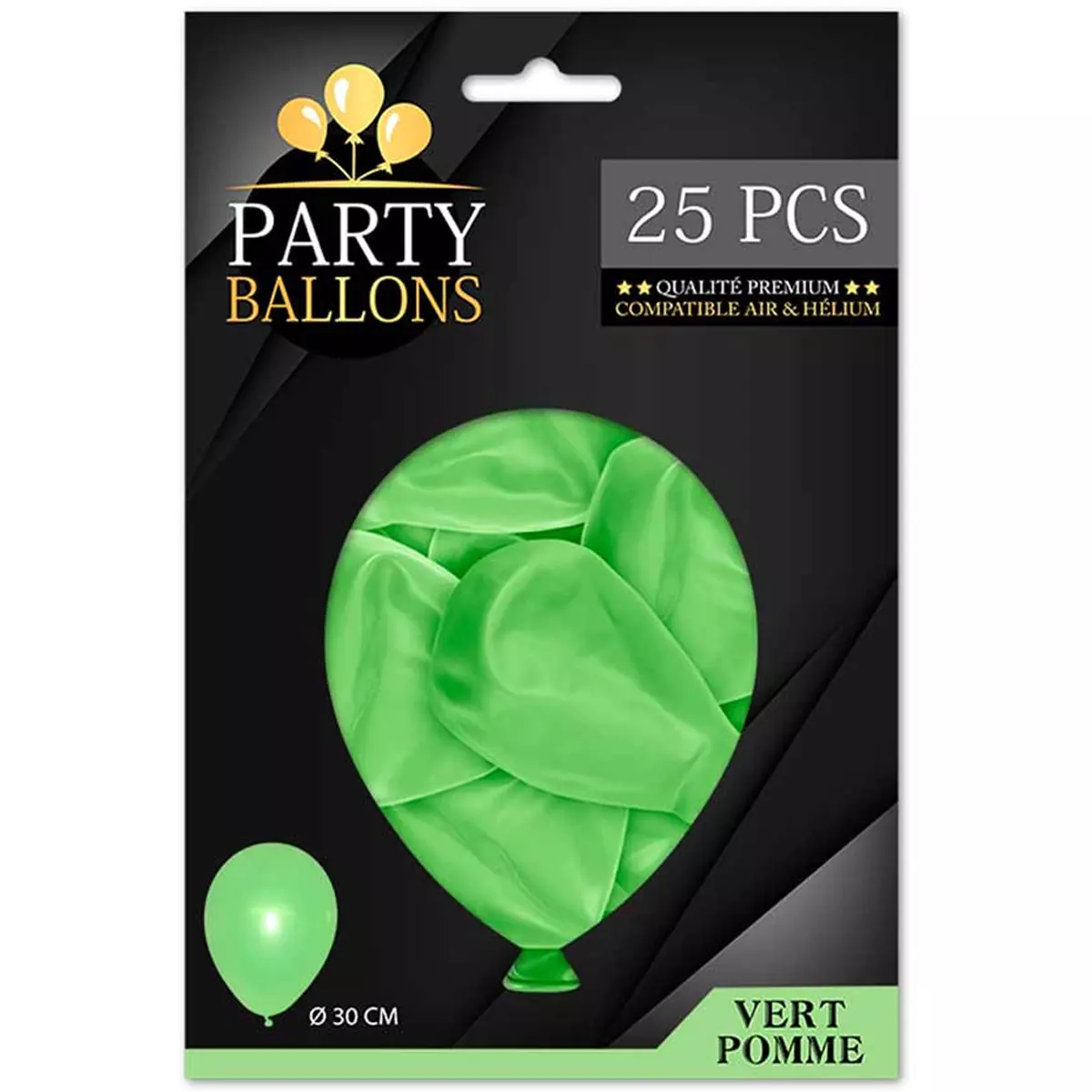 les trésors de lily 25 ballons métalliques latex 'Coloriage' vert pomme 30 cm [R0430]