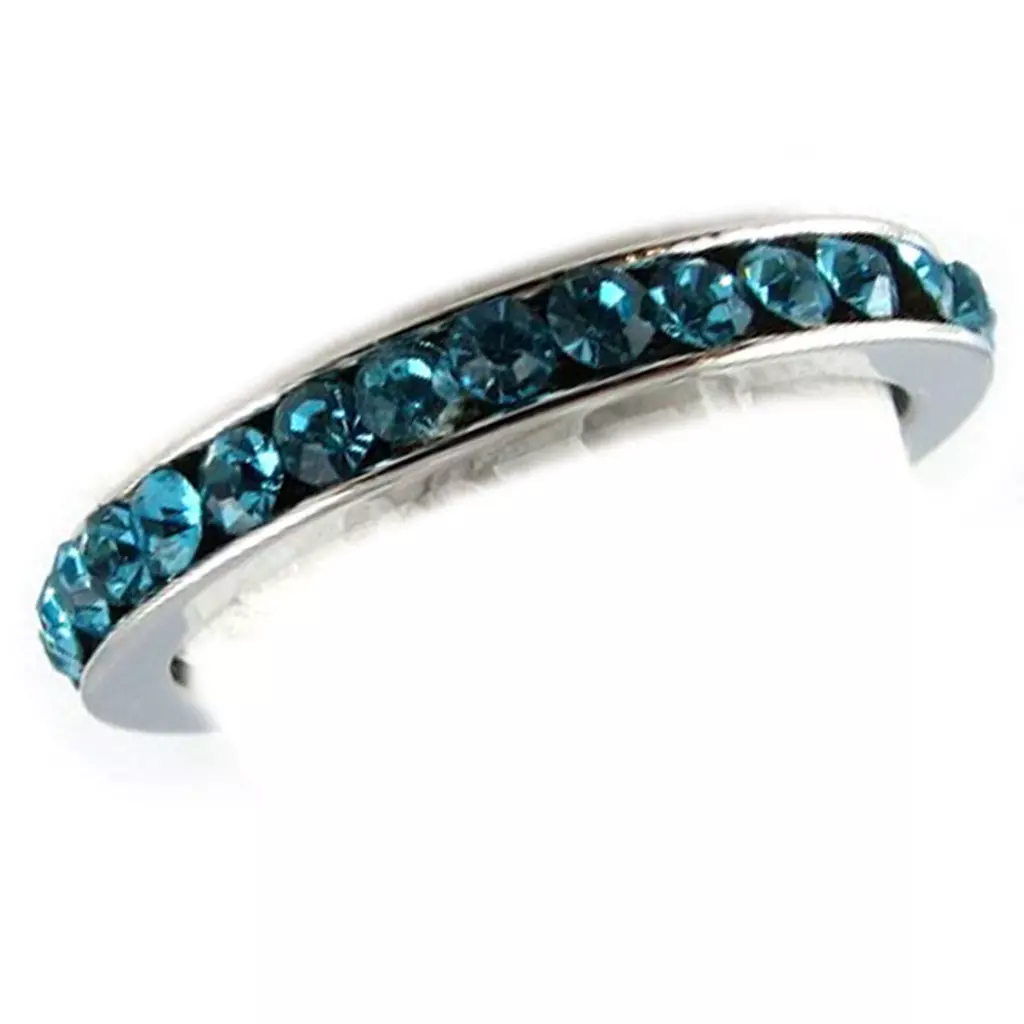 Les Trésors De Lily 3 Alliances Cristal 'Sissi' Vert Blanc Turquoise [K8086]