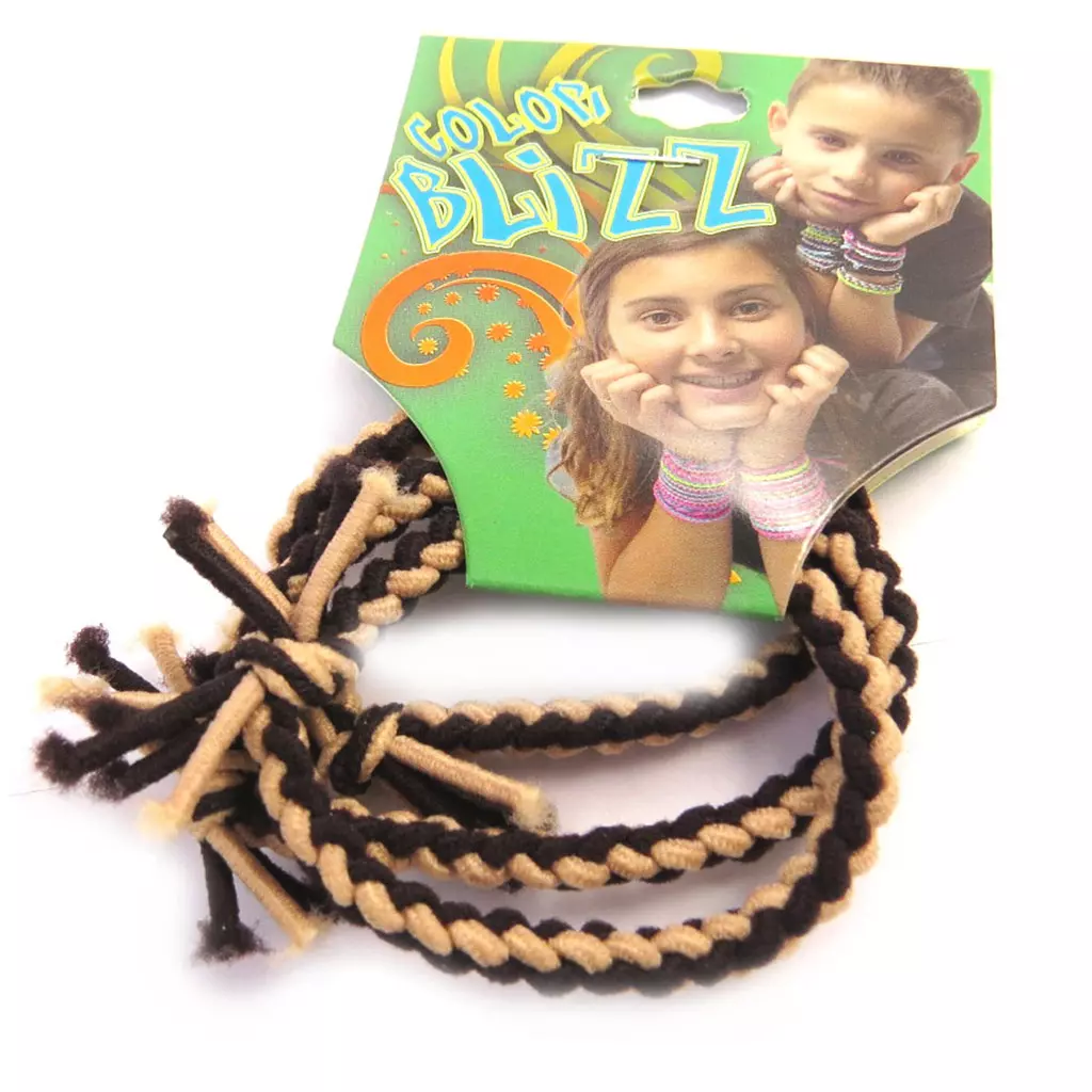 Les Trésors De Lily 3 Bracelets élastiques 'Coloriage' Beige Marron [M5330]