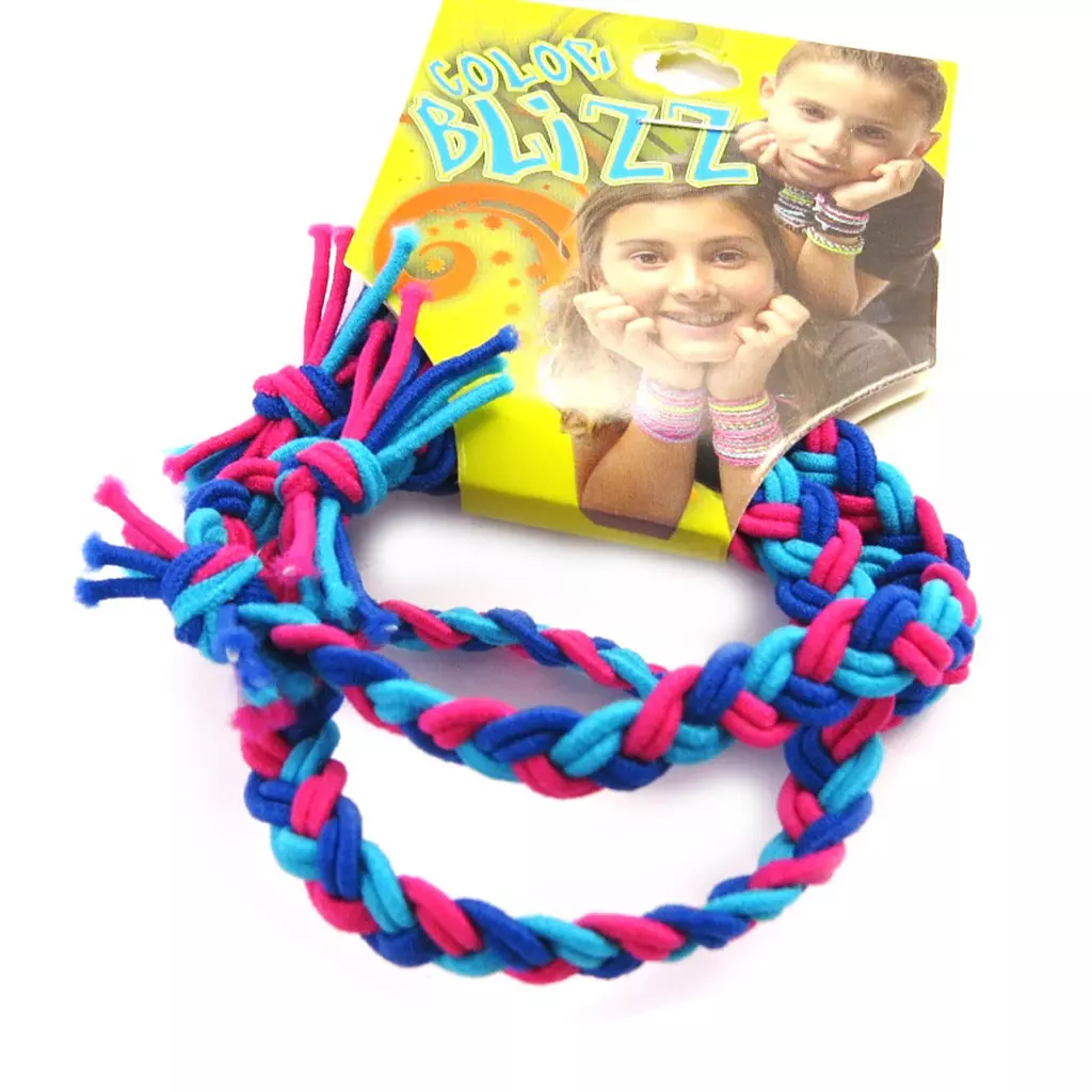 Les Trésors De Lily 3 Bracelets élastiques 'Coloriage' Bleu Rose [M5350]