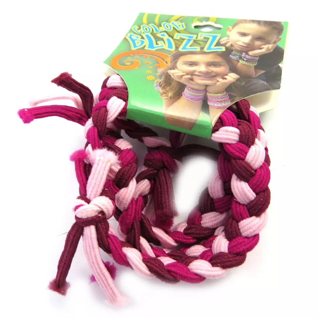 Les Trésors De Lily 3 Bracelets élastiques 'Coloriage' Bordeaux Rose [M5348]