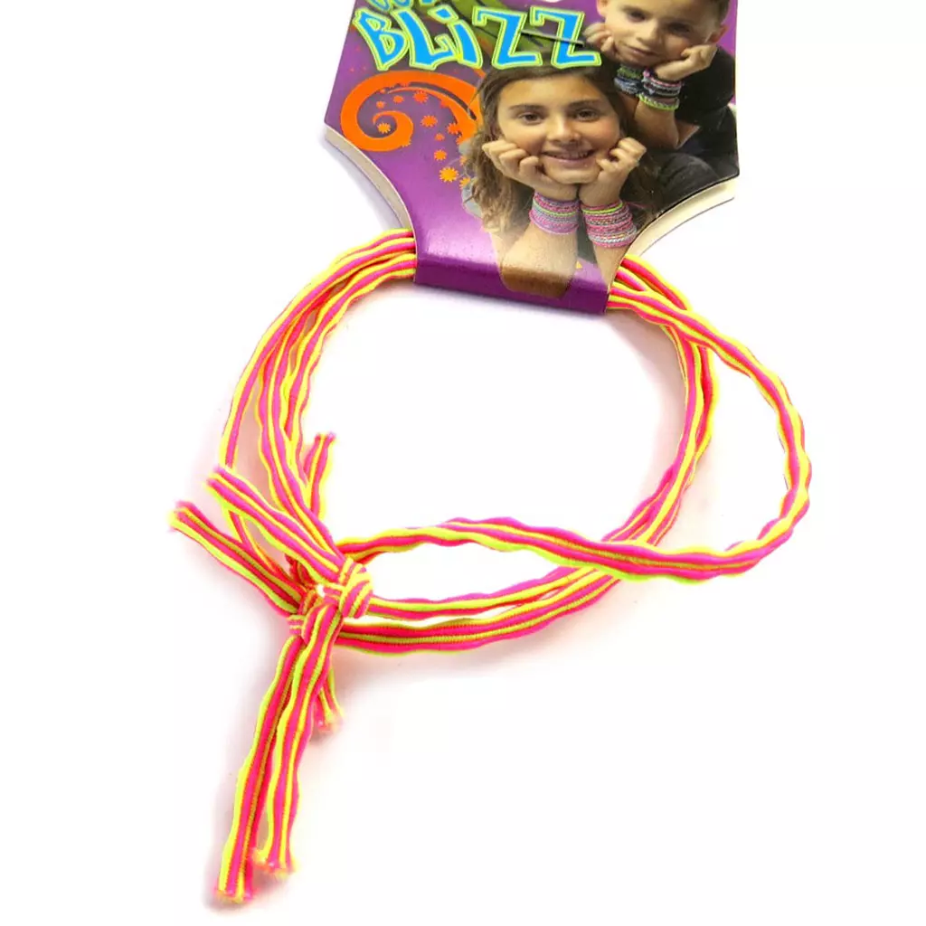 Les Trésors De Lily 3 Bracelets élastiques 'Coloriage' Jaune Rose [M5313]