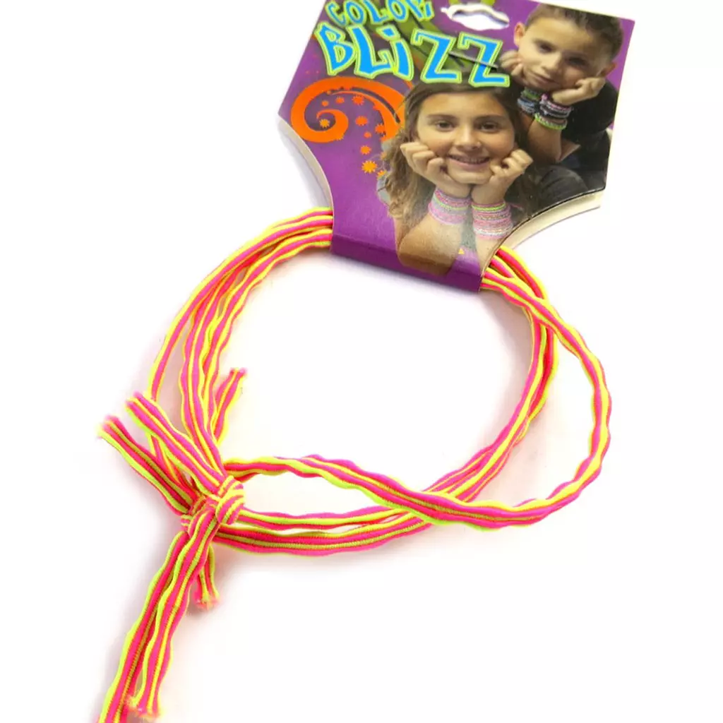 les trésors de lily 3 bracelets élastiques 'Coloriage' jaune rose [M5313]