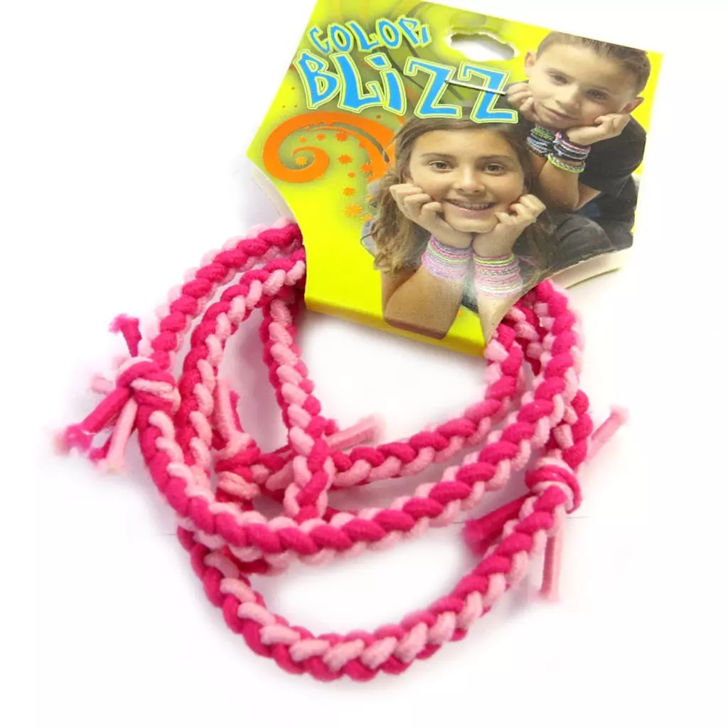 les trésors de lily 3 bracelets élastiques 'Coloriage' rose [M5324]